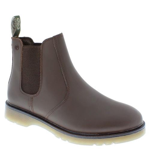 Mens leather chelsea boots - leather,