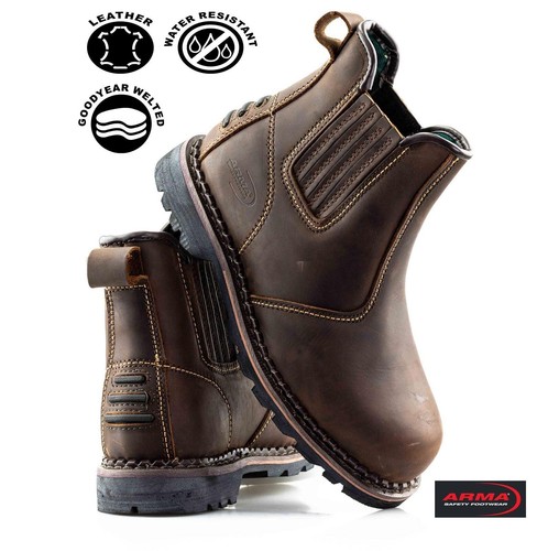 Mens leather safety steel - mens,