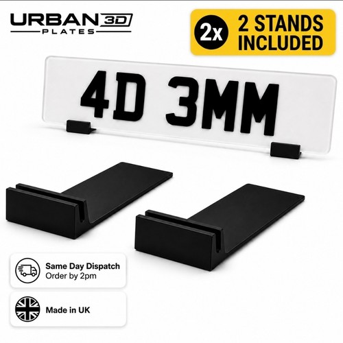 Number plate display stands - 2x,