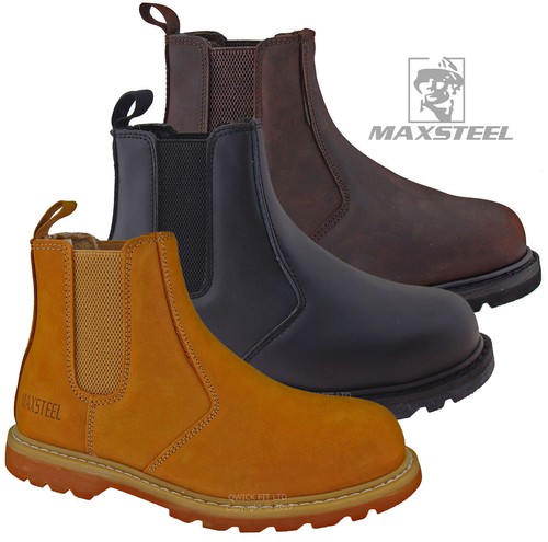 Mens safety boots leather slip - mens,