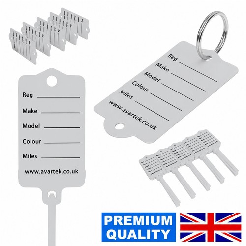 Car keyrings with plastic tags - car,