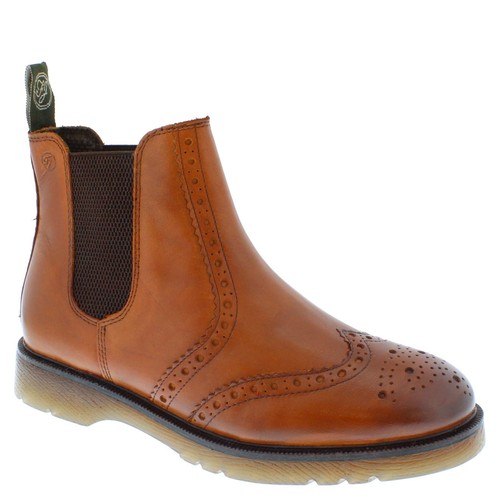 Mens leather tan chelsea - mens,